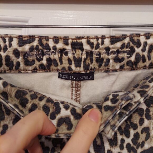 American Eagle High Rise Leppard Soft Stretch Jegging pants jeans Plus sz 24 NWT - Picture 9 of 11